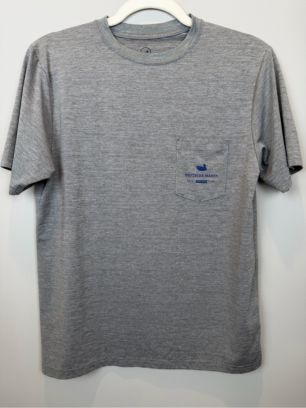 Southern Marsh Boys Youth Large Gray Sailfish Graphic Pocket T-Shirt